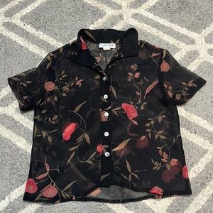 Cute see through button up top